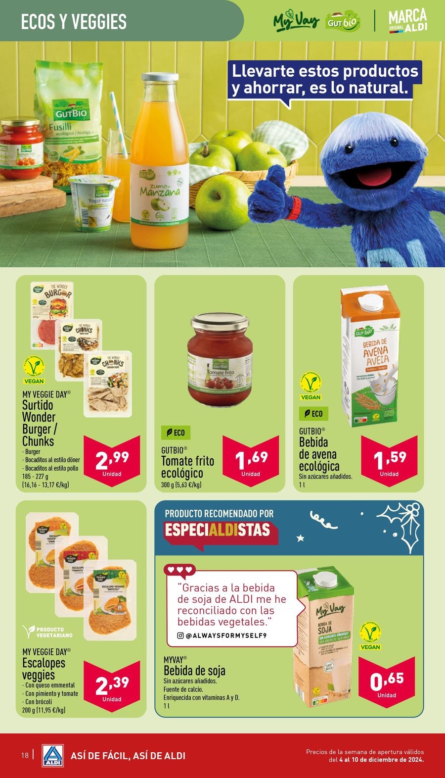 Ofertas de ALDI España de 4 a 10 diciembre 2024 ofertas semanales