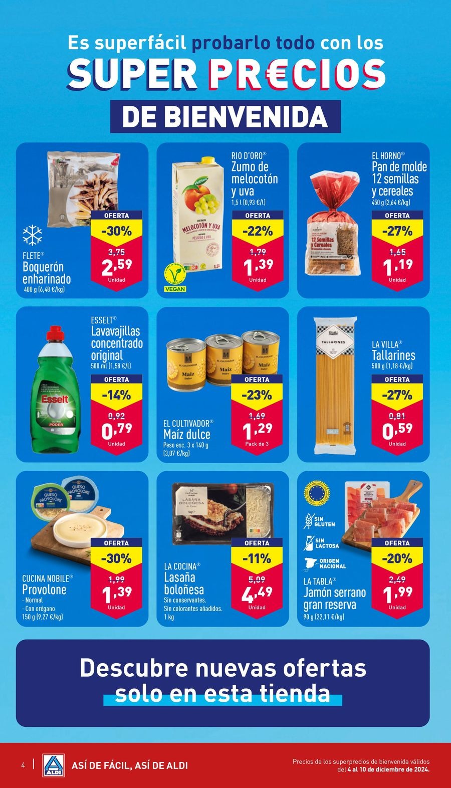 Ofertas de ALDI España de 4 a 10 diciembre 2024 ofertas semanales