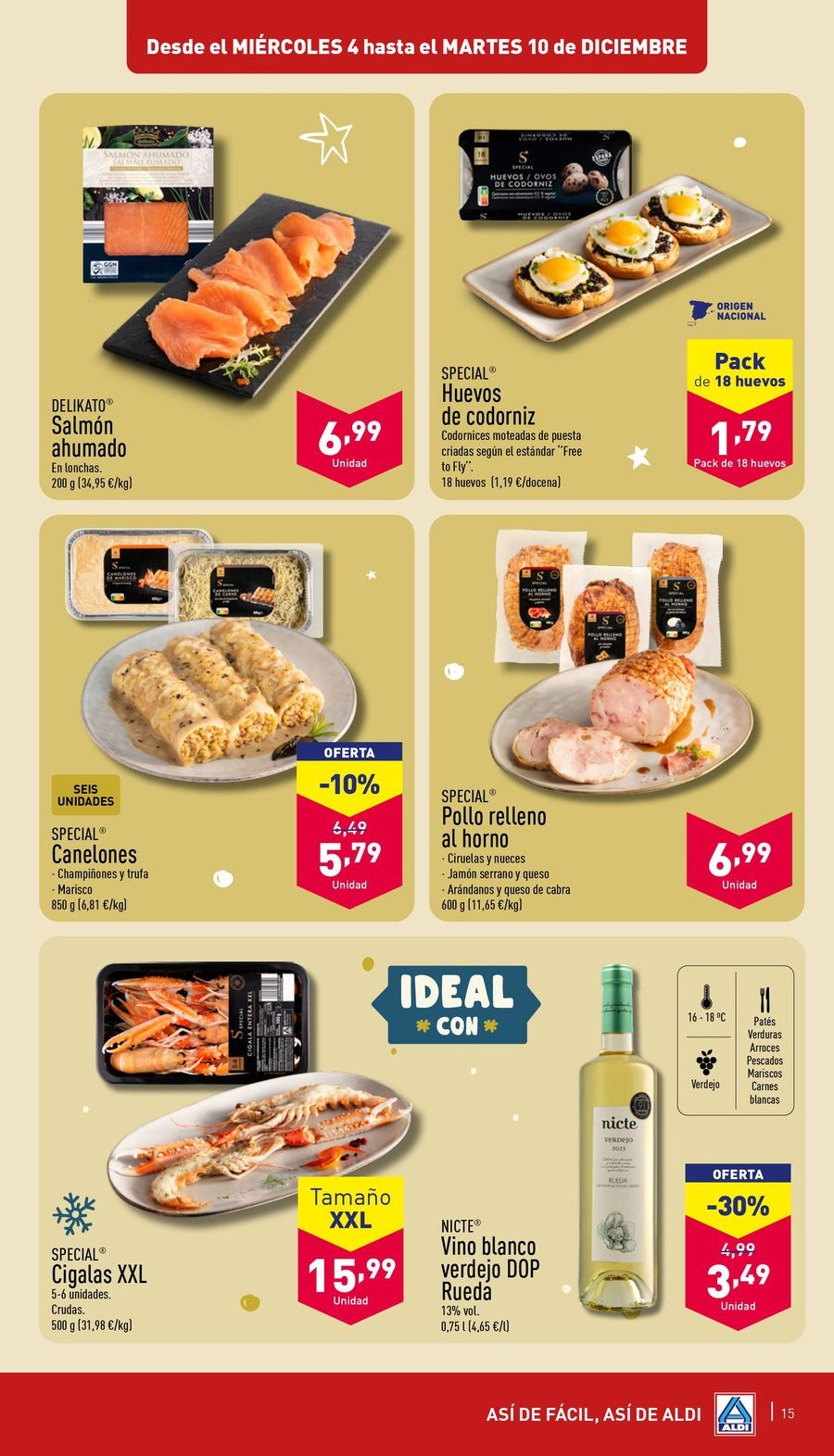 Ofertas de ALDI España de 4 a 10 diciembre 2024 ofertas semanales
