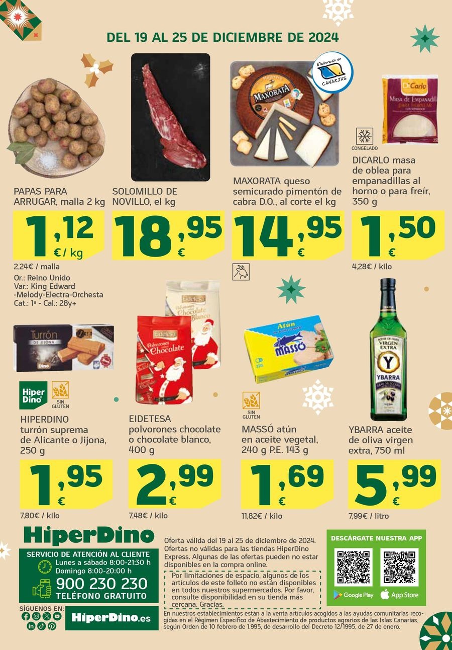 Ofertas de HiperDino España de 19 a 25 diciembre 2024 Nuevas ofertas