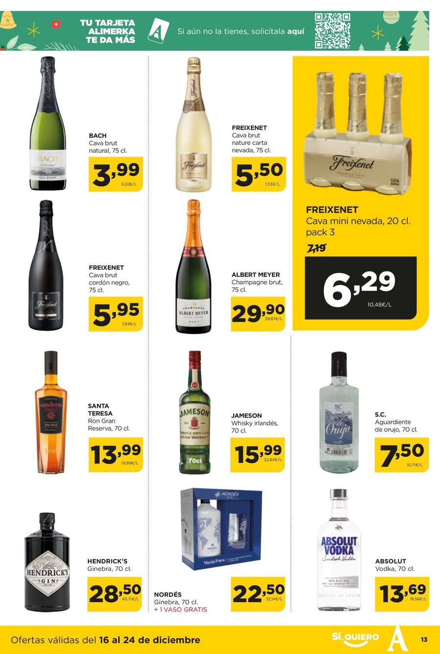 Ofertas de ‎Alimerka Supermercados‎ España de 16 a 24 diciembre 2024 Nuevas ofertas