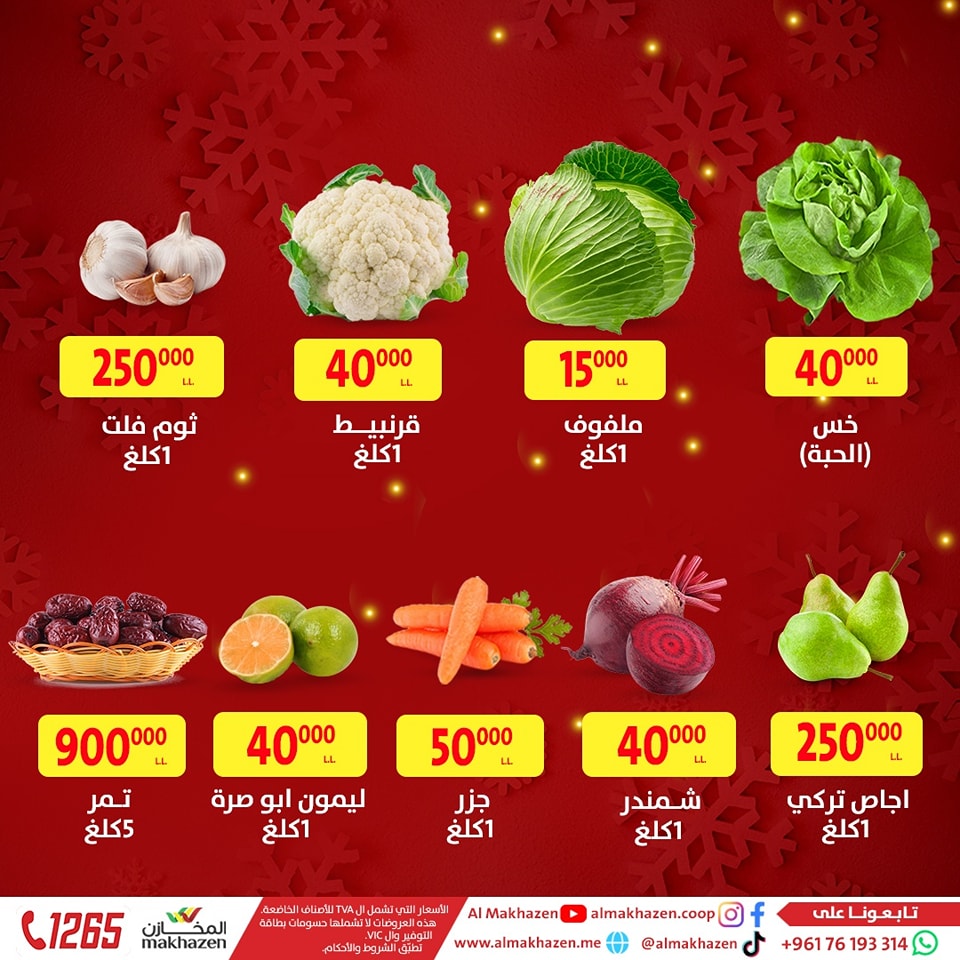 عروض المخازن لبنان الأحد 22 ديسمبر 2024 عروض اليوم الواحد