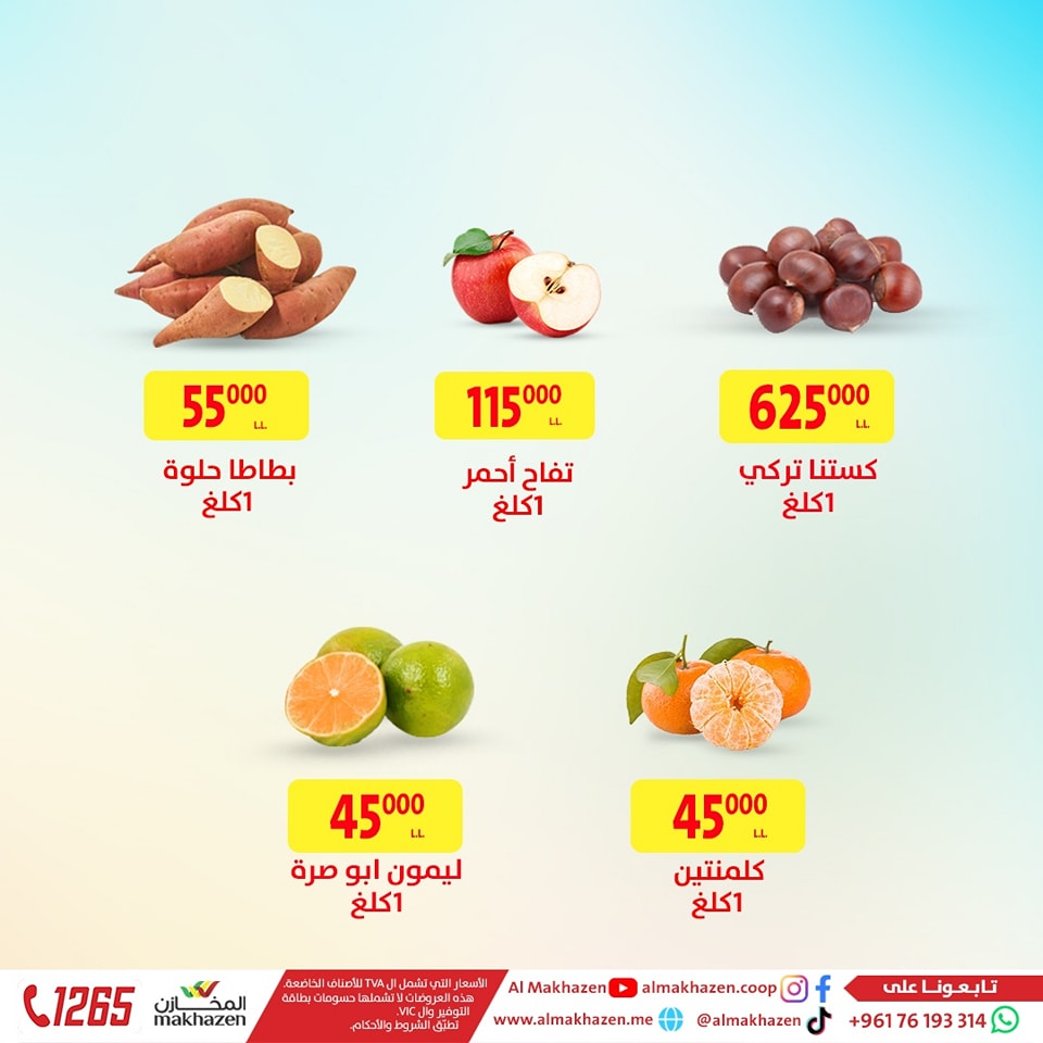 عروض المخازن لبنان من 24 حتى 25 ديسمبر 2024 أقل الأسعار