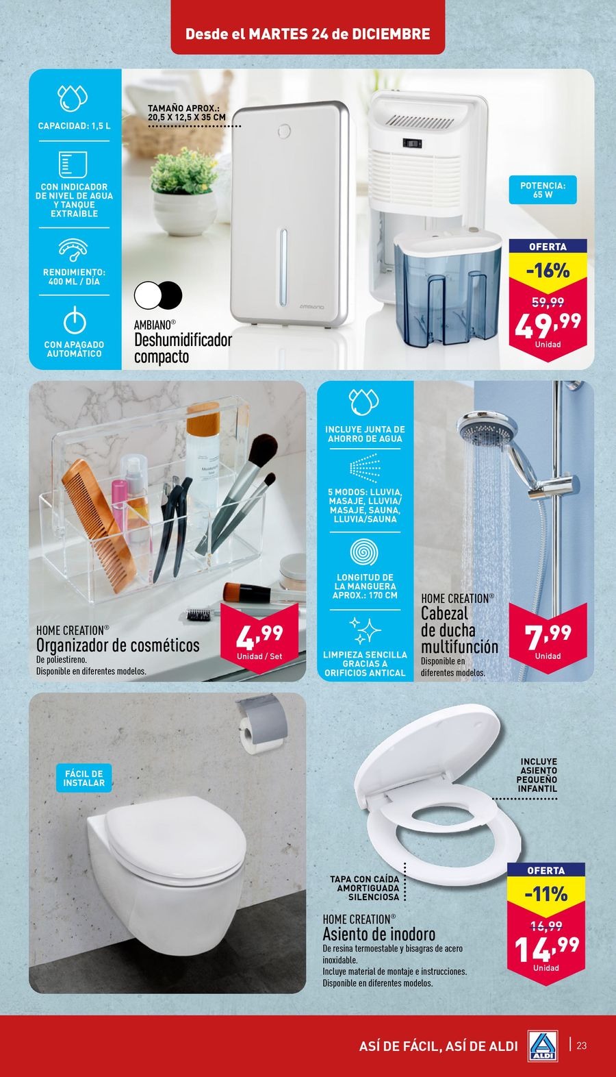 Ofertas de ALDI España de 24 a 31 diciembre 2024 ofertas semanales