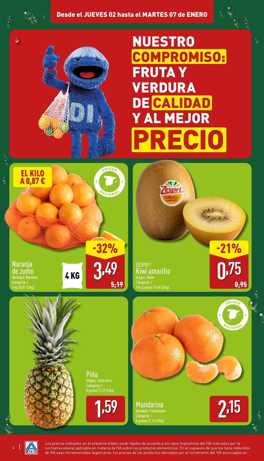 Ofertas de ALDI España de 2 a 7 enero 2025 XXL AHORRA A LO GRANDE