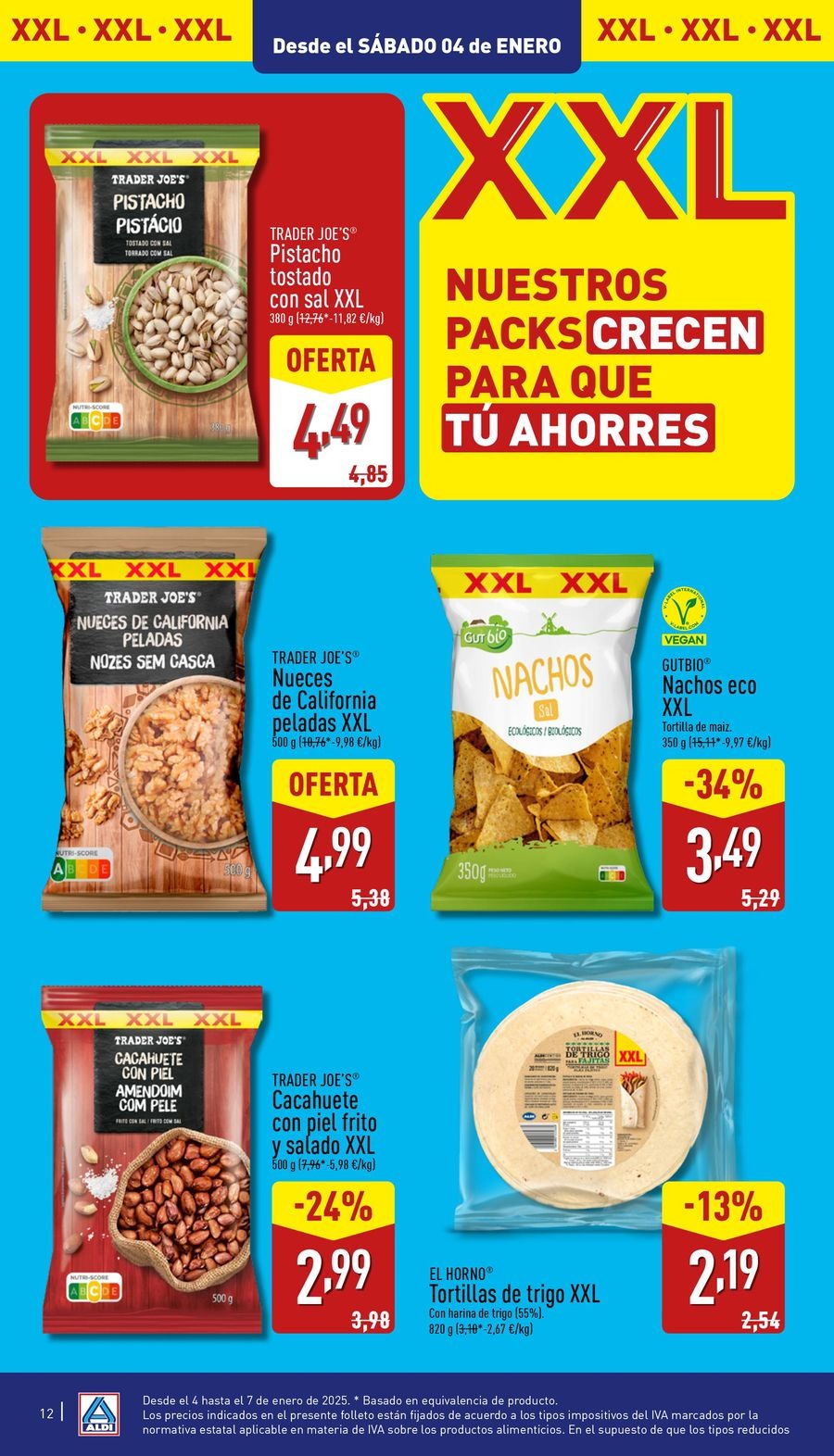 Ofertas de ALDI España de 2 a 7 enero 2025 XXL AHORRA A LO GRANDE
