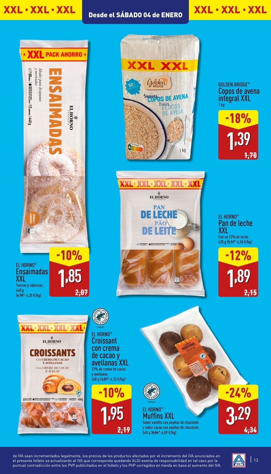 Ofertas de ALDI España de 2 a 7 enero 2025 XXL AHORRA A LO GRANDE