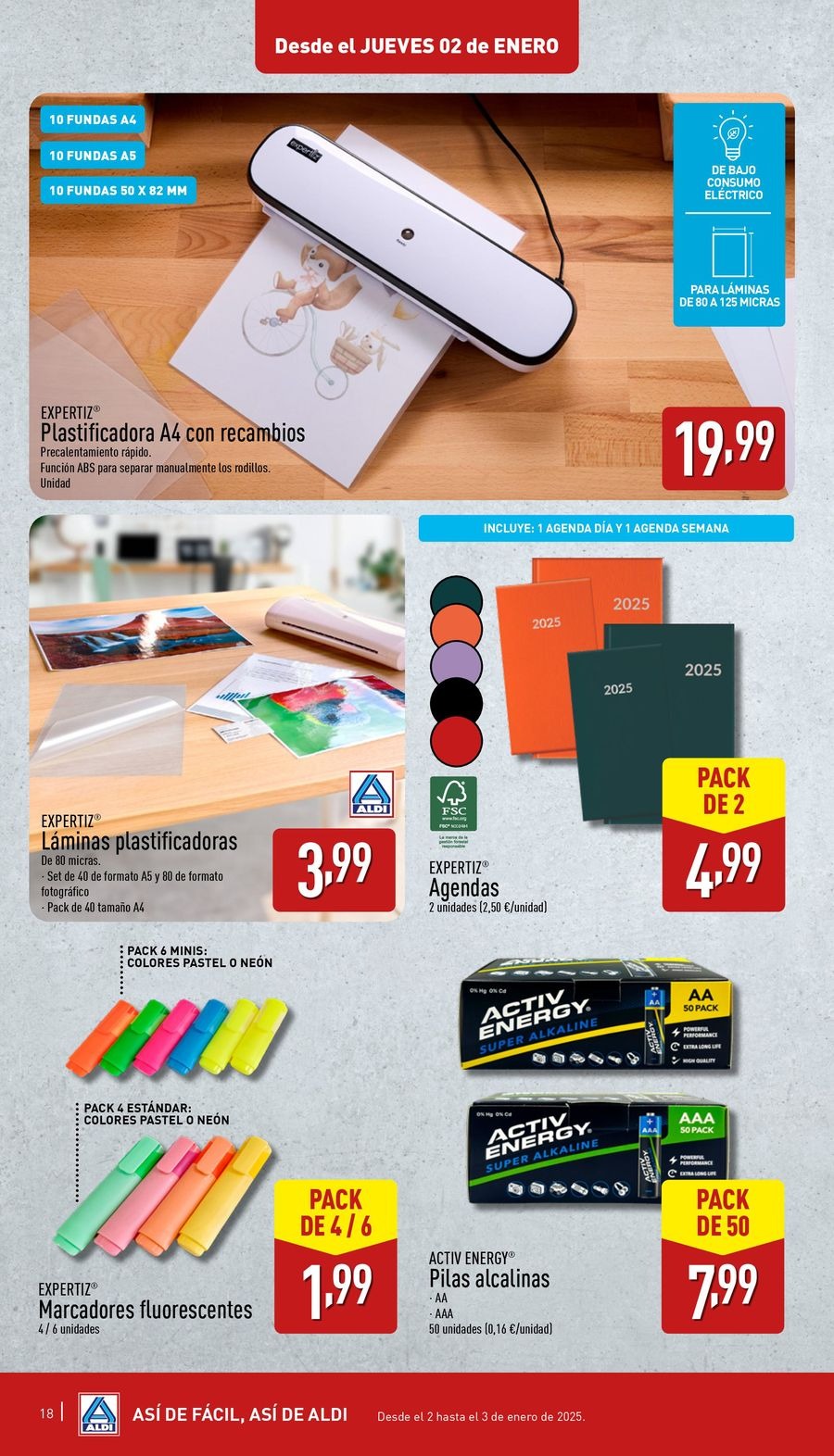 Ofertas de ALDI España de 2 a 7 enero 2025 XXL AHORRA A LO GRANDE