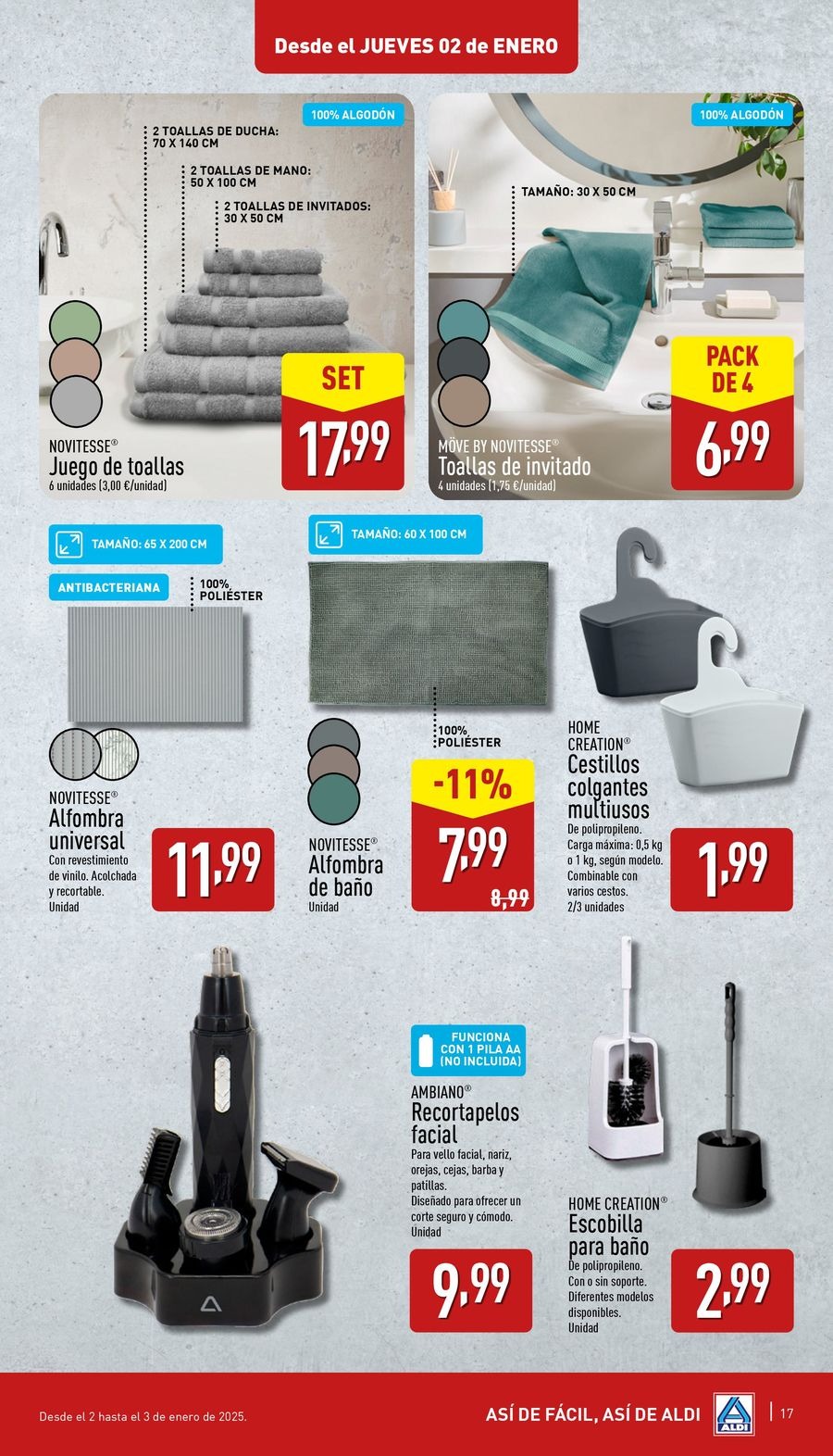 Ofertas de ALDI España de 2 a 7 enero 2025 XXL AHORRA A LO GRANDE