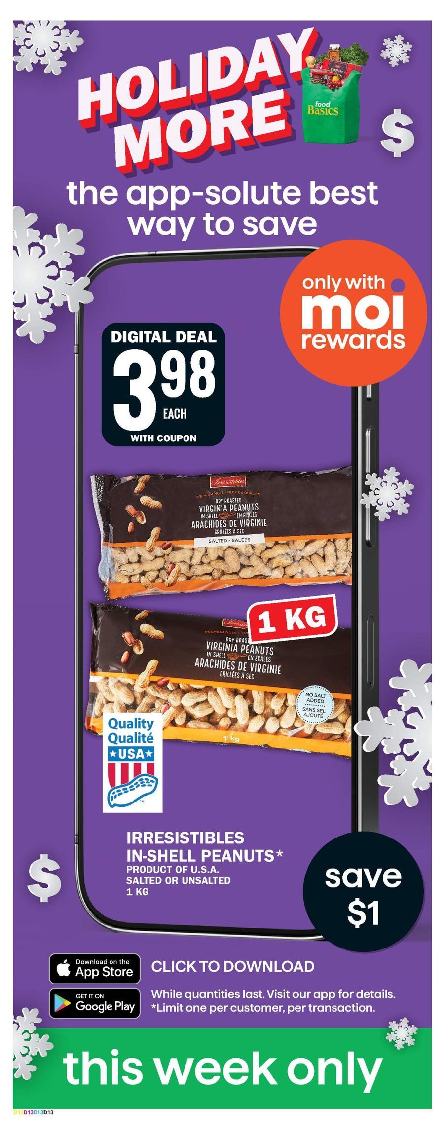 Offres Food Basics Canada de 26 décembre à 1 janvier 2025 Vente du Nouvel An