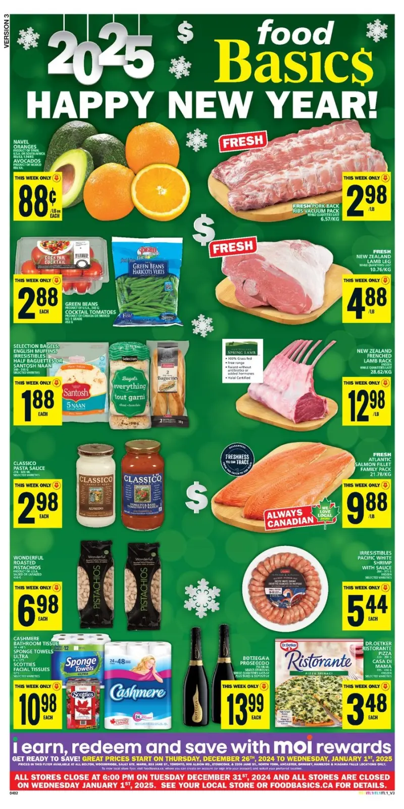 Page 1 in New Year's Sale at Food Basics Canada