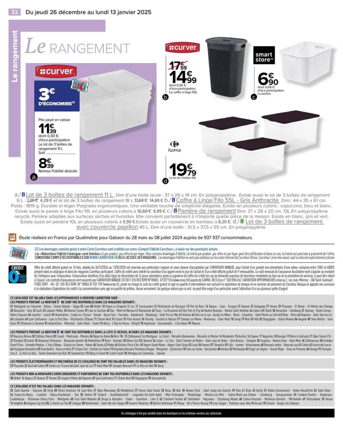 Offres Carrefour France de 26 décembre à 13 janvier 2025 Offres LE BLANCE - Page 34