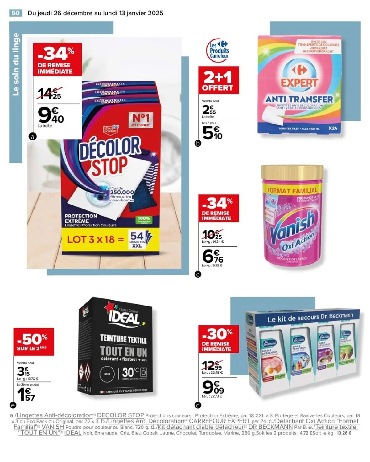 Offres Carrefour France de 26 décembre à 13 janvier 2025 Offres LE BLANCE - Page 52