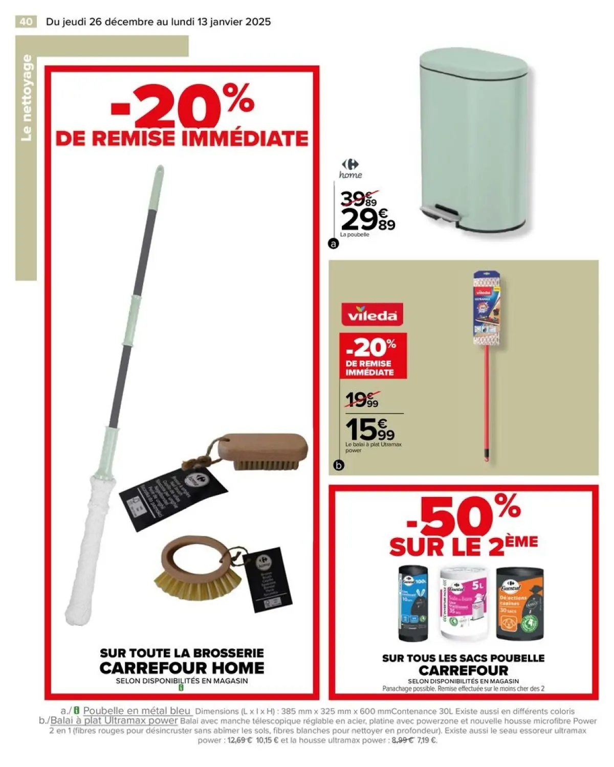 Offres Carrefour France de 26 décembre à 13 janvier 2025 Offres LE BLANCE - Page 42