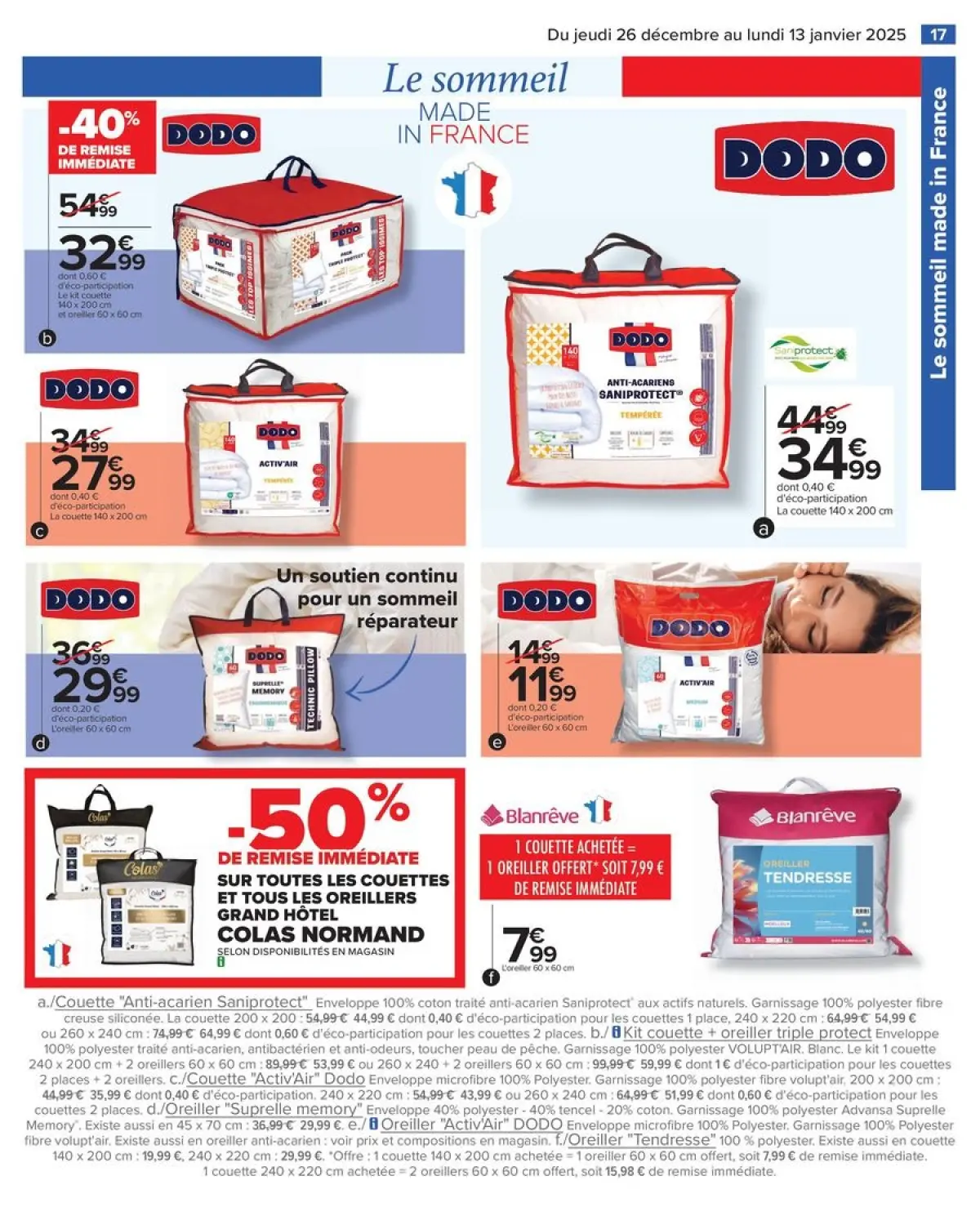 Offres Carrefour France de 26 décembre à 13 janvier 2025 Offres LE BLANCE - Page 19