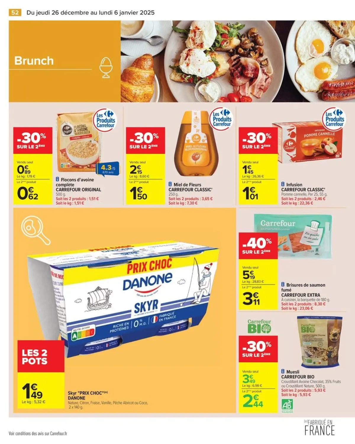Offres Carrefour France de 26 décembre à 6 janvier 2025 - 50% SUR LE 2ÈME PRODUIT - Page 58