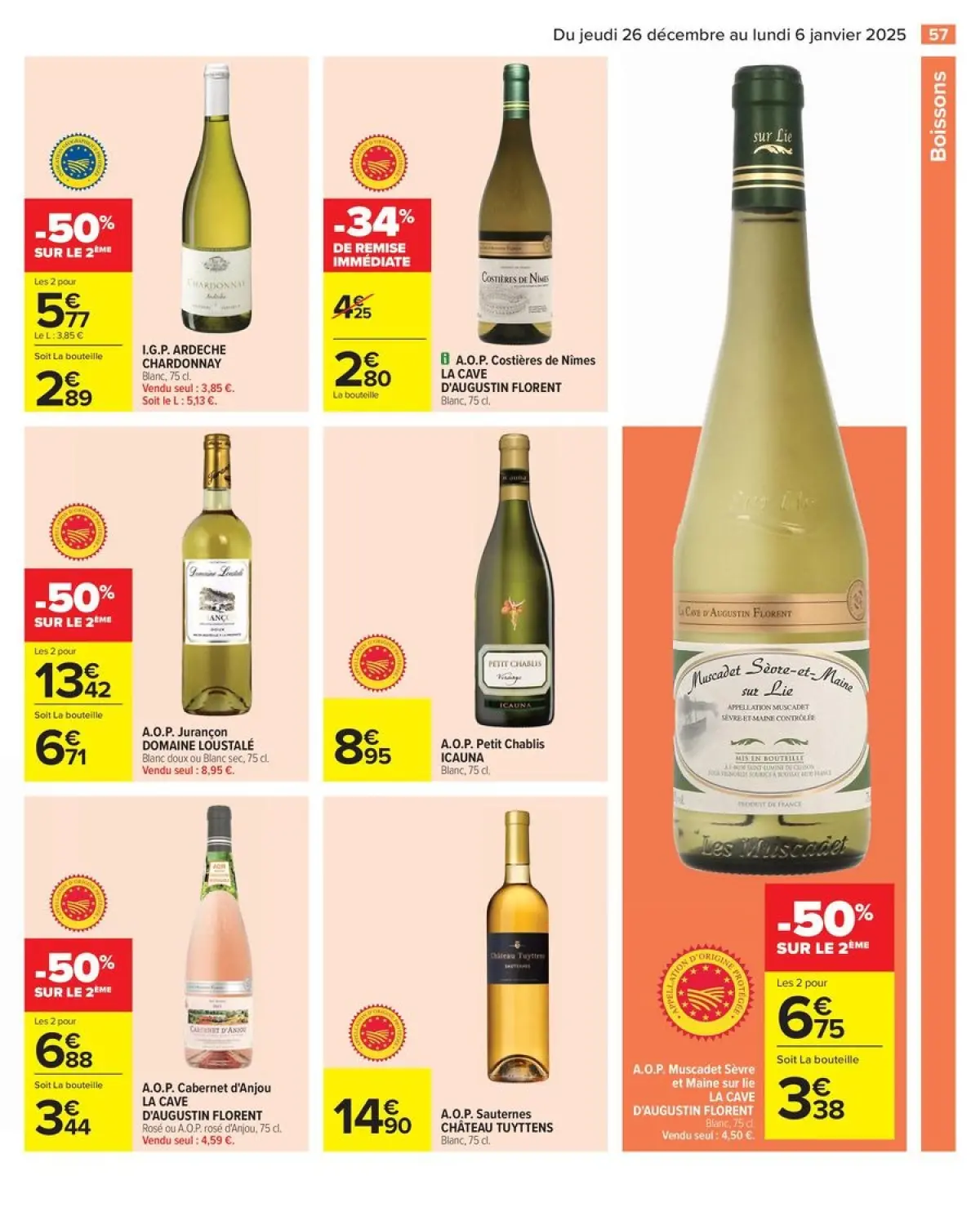 Offres Carrefour France de 26 décembre à 6 janvier 2025 - 50% SUR LE 2ÈME PRODUIT - Page 63