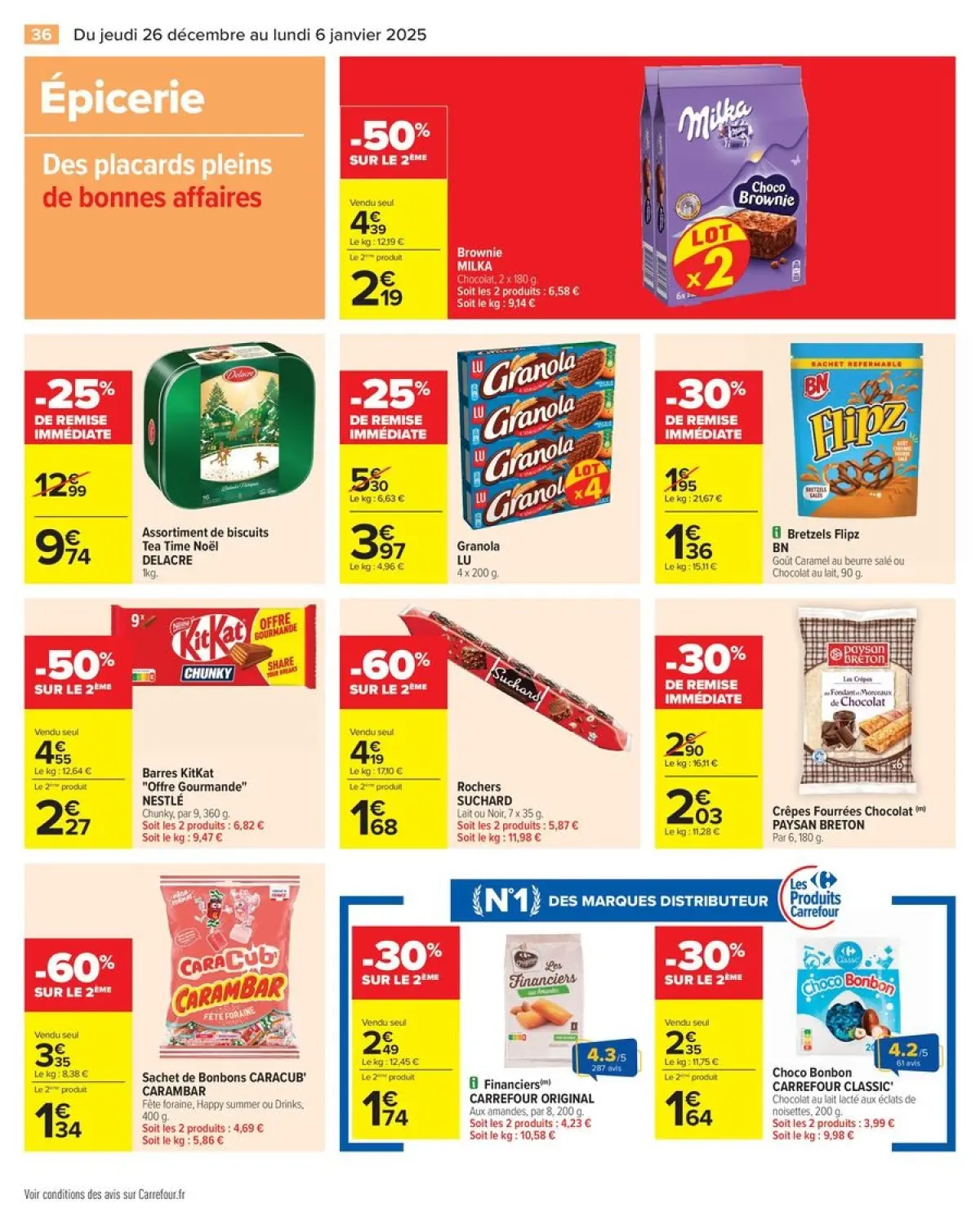 Offres Carrefour France de 26 décembre à 6 janvier 2025 - 50% SUR LE 2ÈME PRODUIT - Page 42