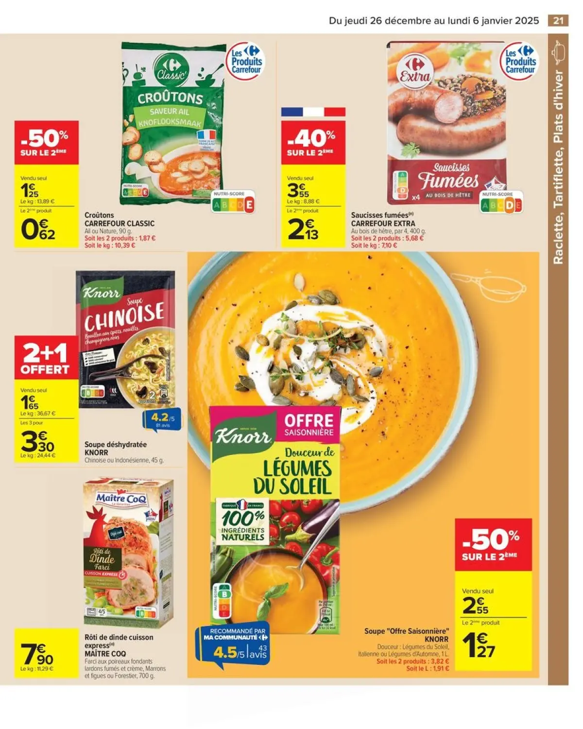 Offres Carrefour France de 26 décembre à 6 janvier 2025 - 50% SUR LE 2ÈME PRODUIT - Page 27