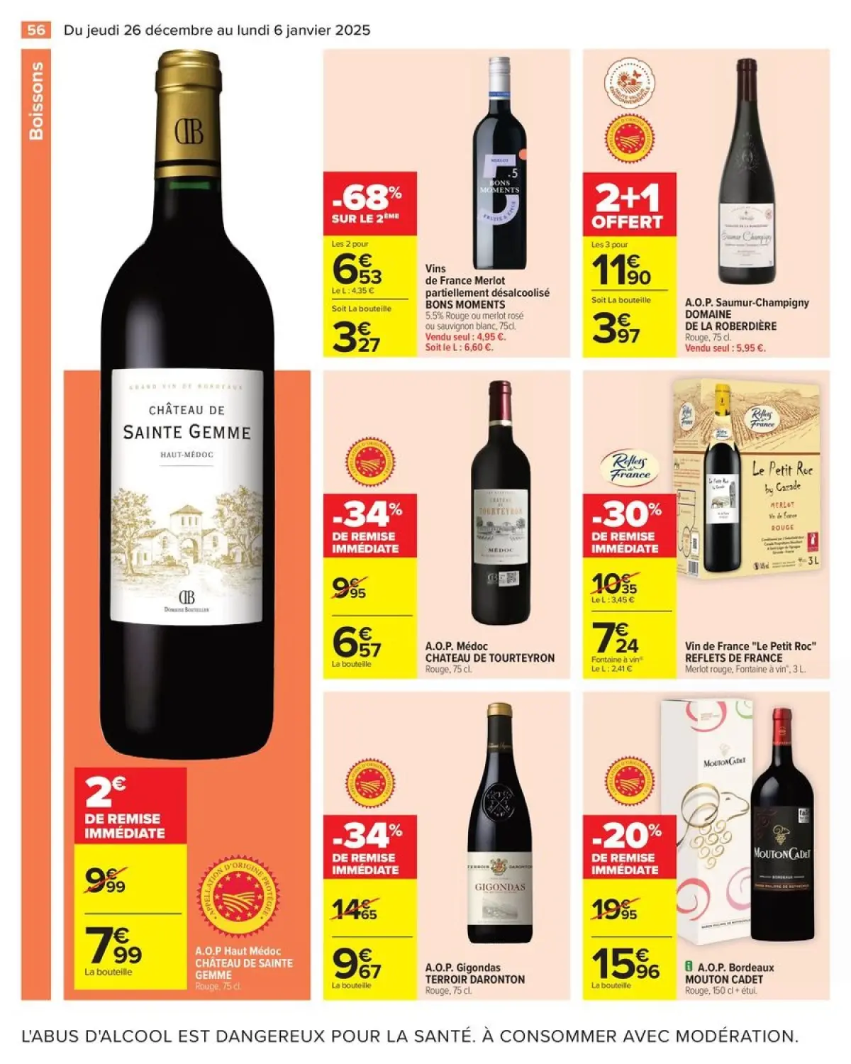 Offres Carrefour France de 26 décembre à 6 janvier 2025 - 50% SUR LE 2ÈME PRODUIT - Page 62