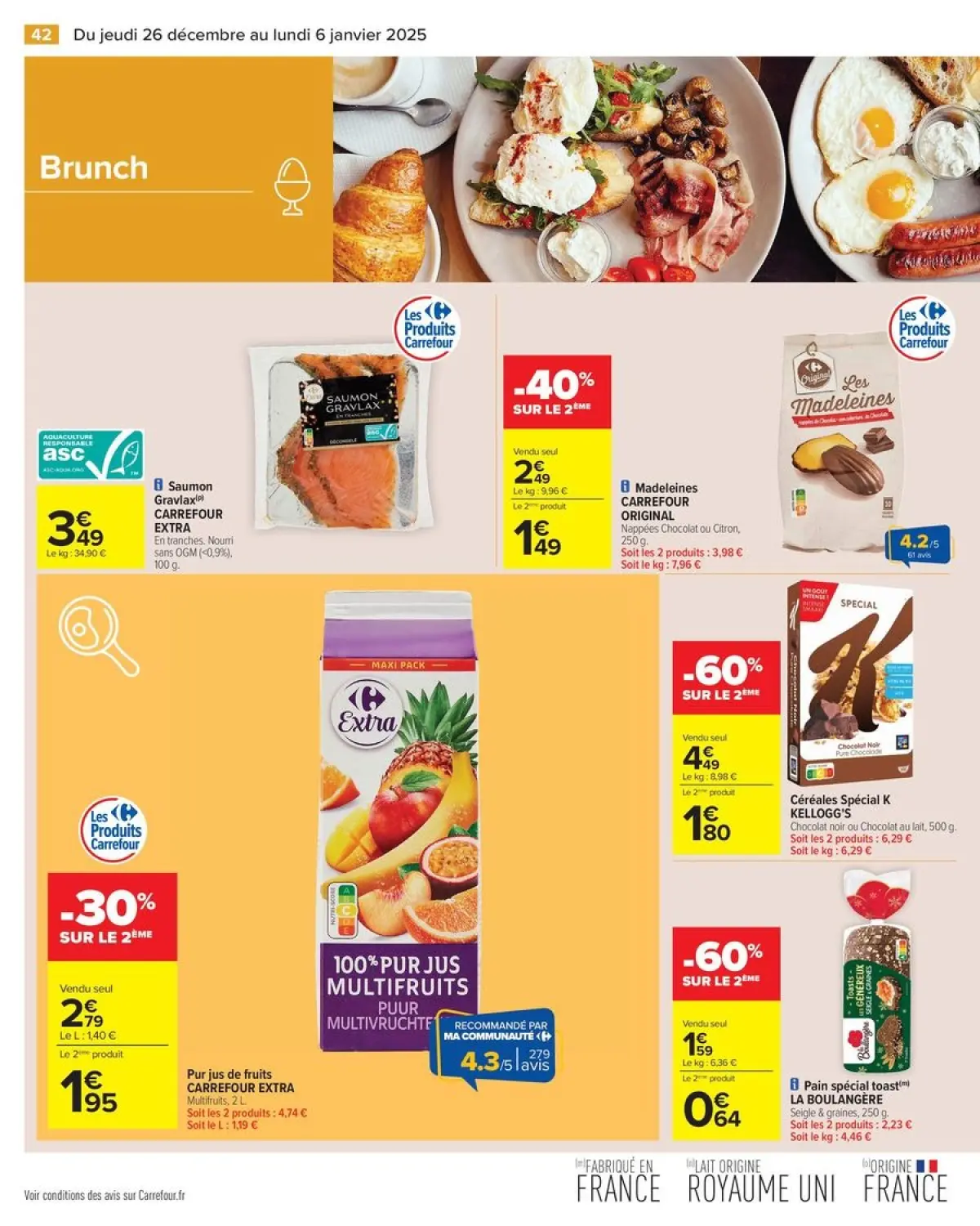 Offres Carrefour France de 26 décembre à 6 janvier 2025 - 50% SUR LE 2ÈME PRODUIT - Page 48