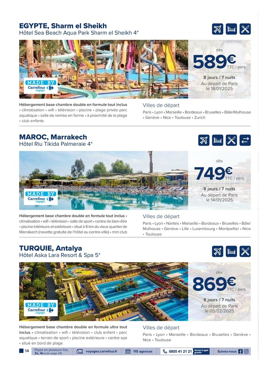 Offres Carrefour France de 16 décembre à 28 février 2025 Offres de voyage