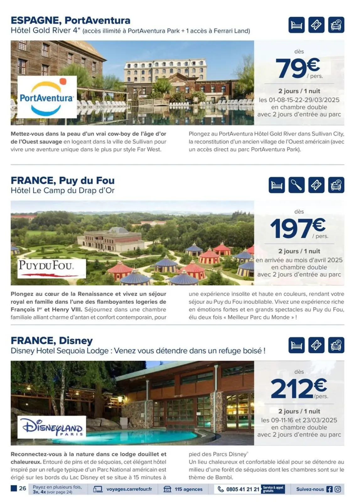 Página 26 en Ofertas de viajes en Carrefour Francia