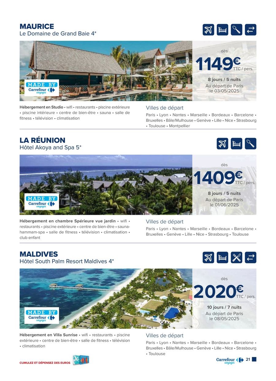 Offres Carrefour France de 16 décembre à 28 février 2025 Offres de voyage