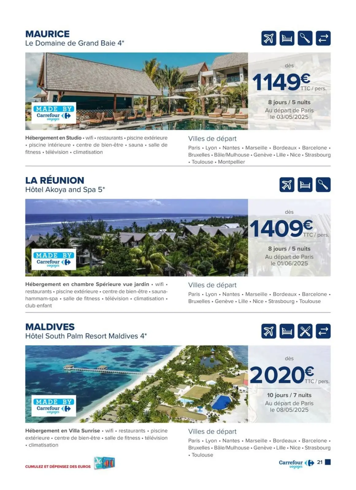 Página 21 en Ofertas de viajes en Carrefour Francia