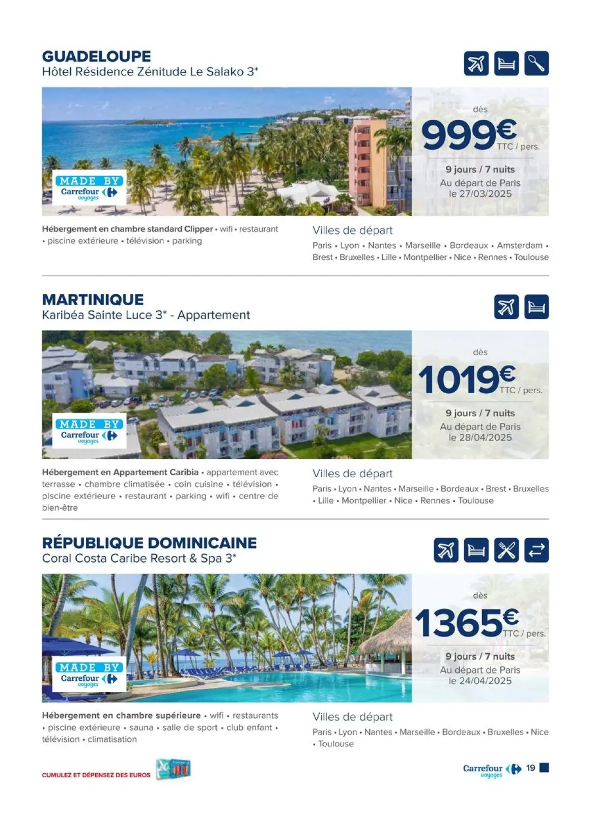 Página 19 en Ofertas de viajes en Carrefour Francia