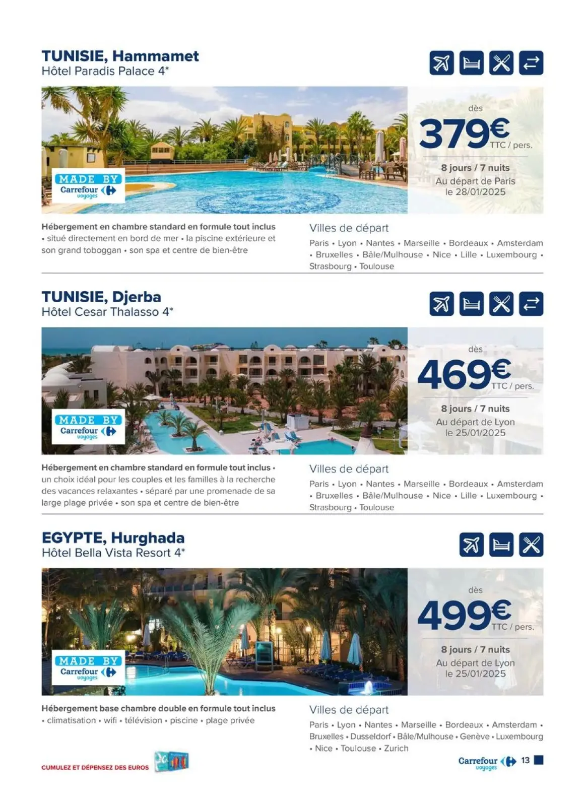 Página 13 en Ofertas de viajes en Carrefour Francia