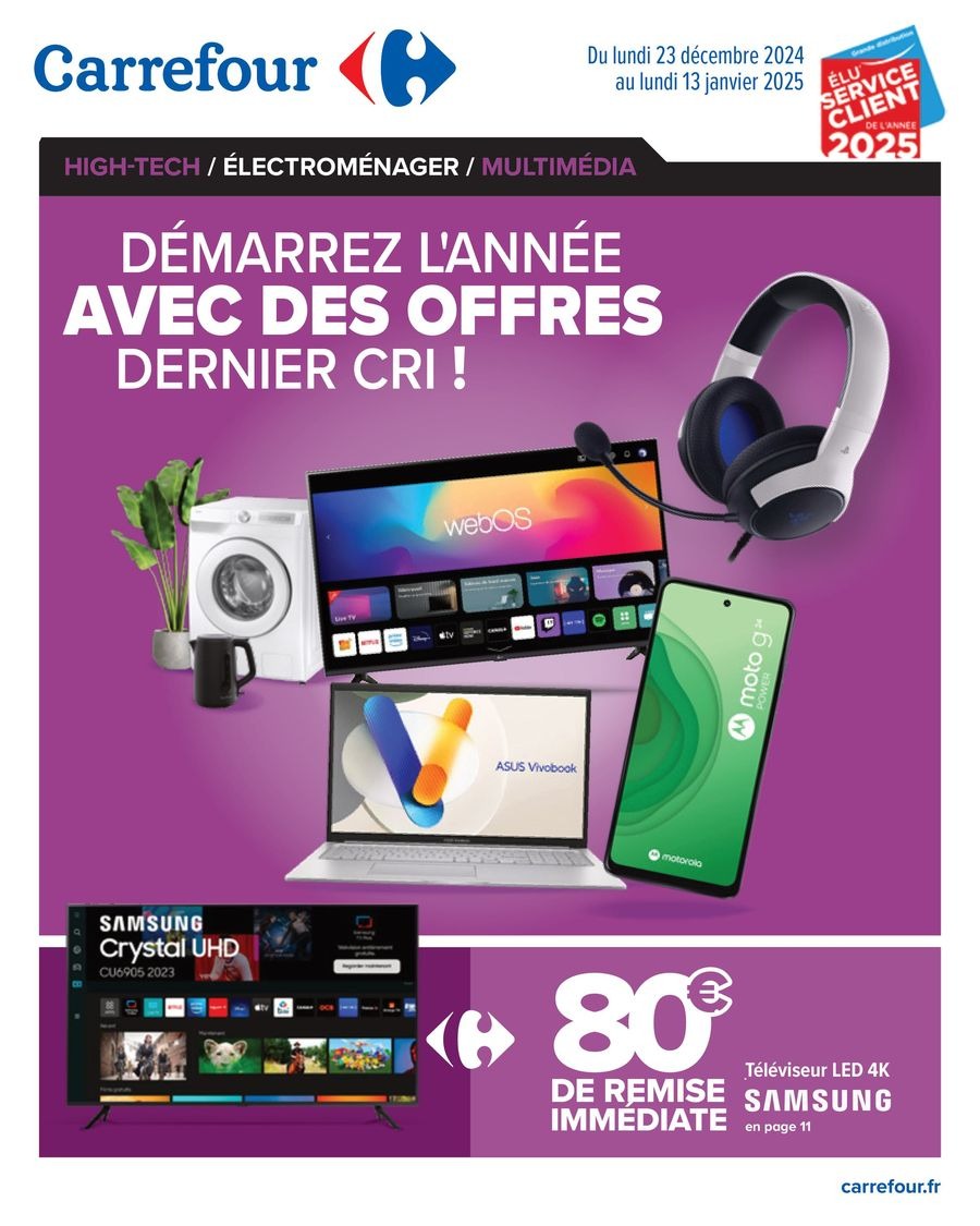 Carrefour France Offers from 23 December to 13 January 2025 START THE YEAR WITH THE LATEST DEALS - Page 1