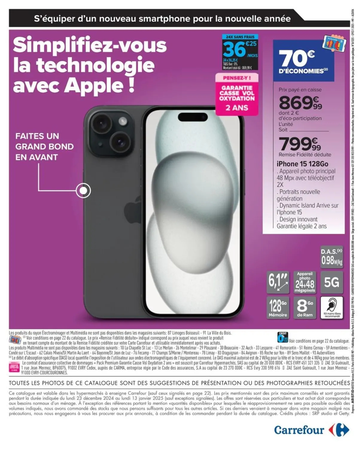 Offres Carrefour France de 23 décembre à 13 janvier 2025 DÉMARREZ L'ANNÉE AVEC DES OFFRES DERNIER CRI - Page 2