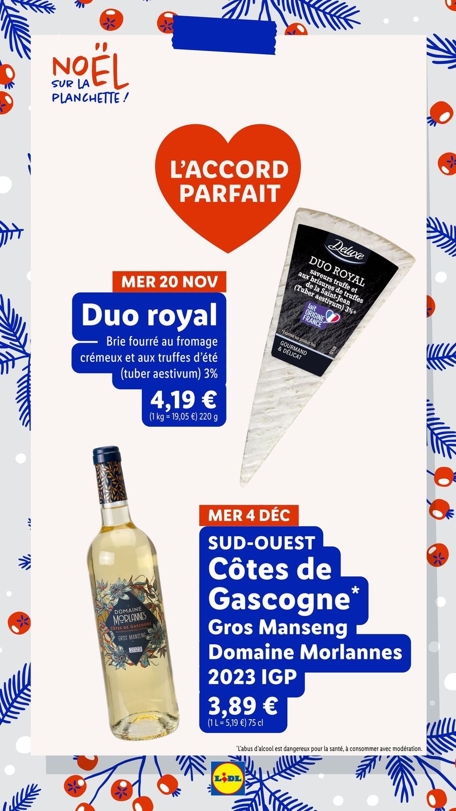 Offres Lidl France de 21 décembre à 3 janvier 2025 Offres de Noël
