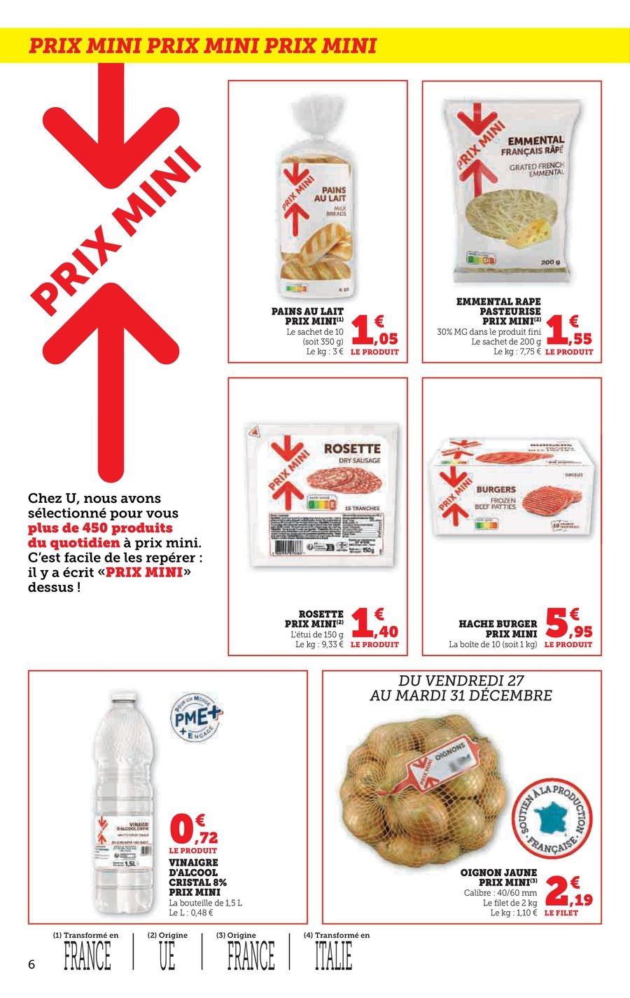 Offres U Express France de 27 décembre à 5 janvier 2025 Catalogue d'offres mensuelles