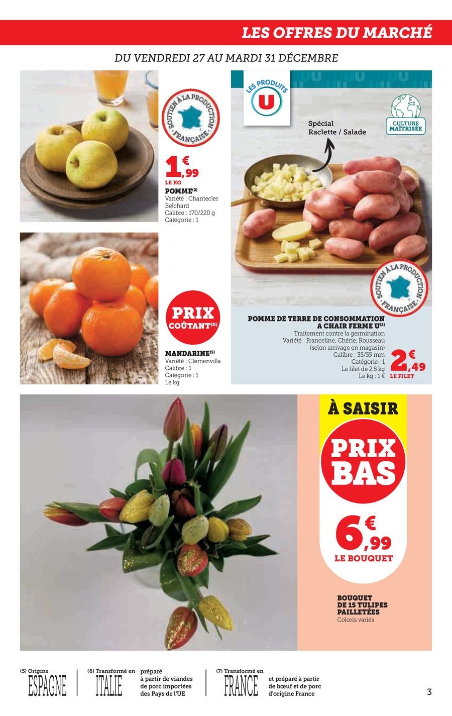 Offres U Express France de 27 décembre à 5 janvier 2025 Catalogue d'offres mensuelles