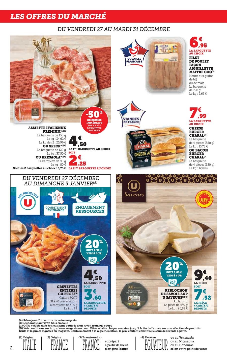 Offres U Express France de 27 décembre à 5 janvier 2025 Catalogue d'offres mensuelles