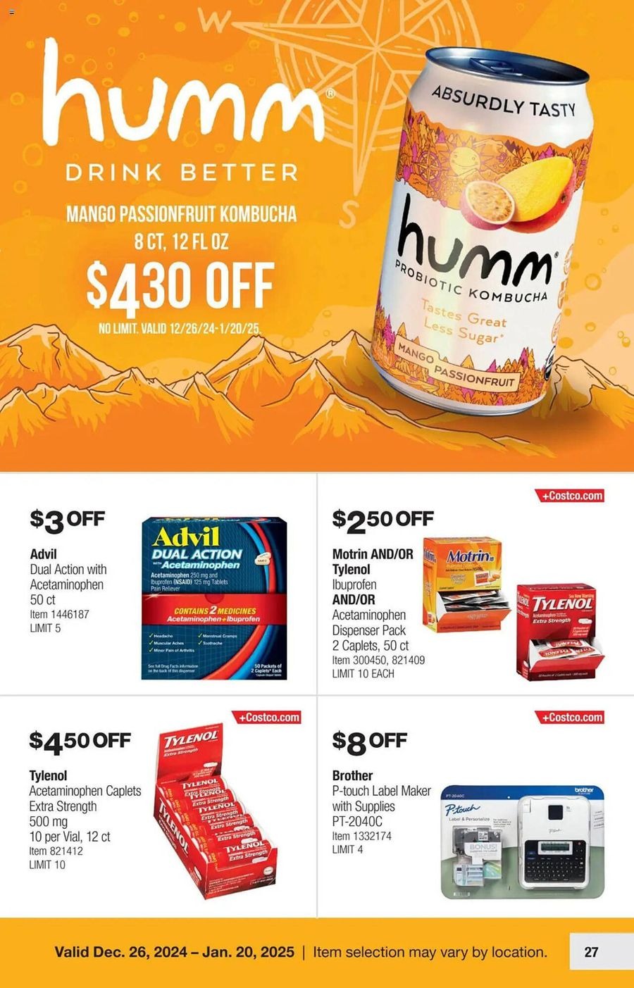 Costco USA Offers from 26 December to 20 January 2025 Weekly offers
