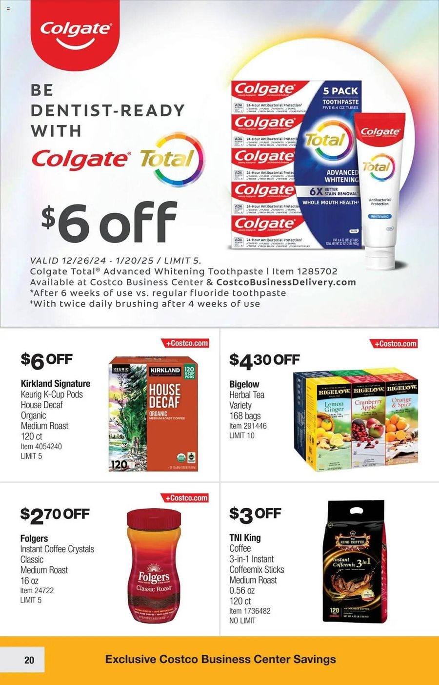 Costco USA Offers from 26 December to 20 January 2025 Weekly offers