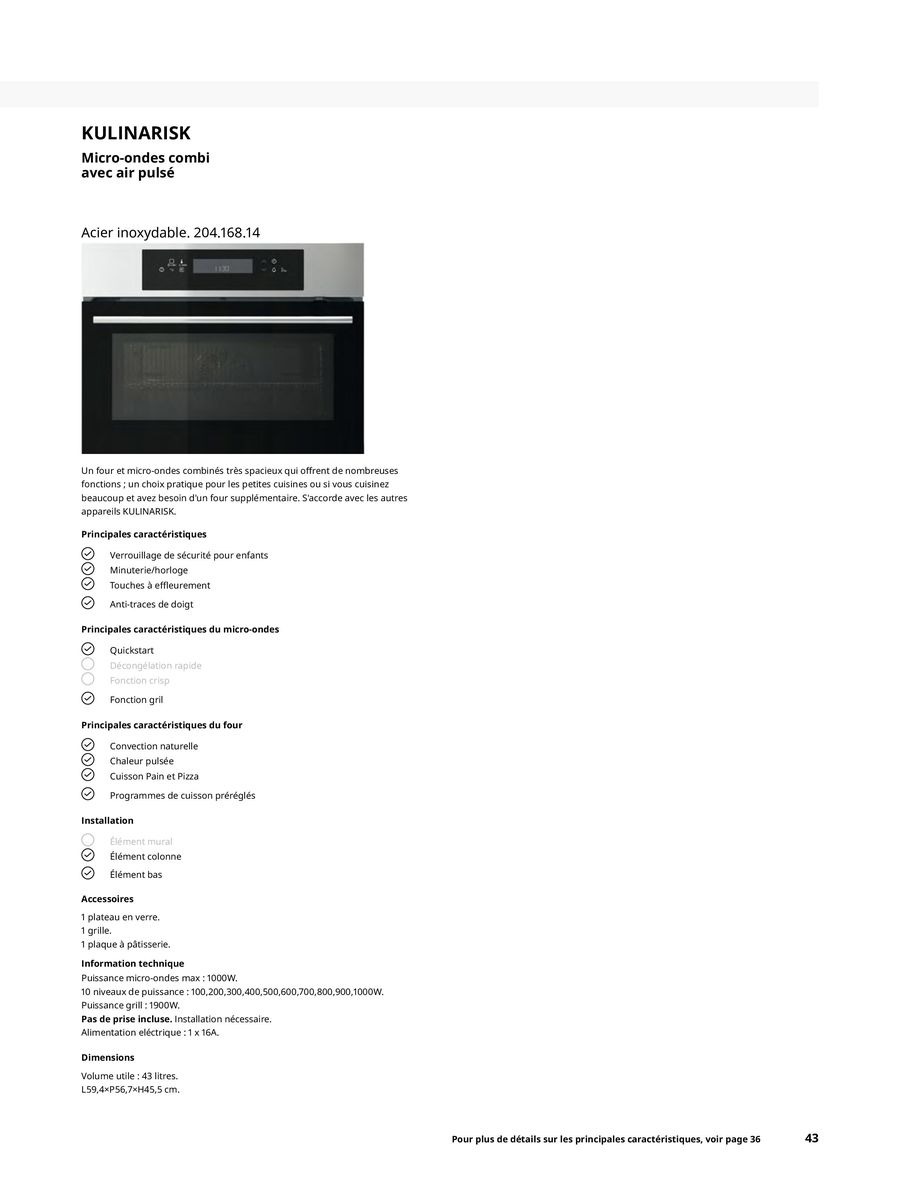 Offres IKEA France de 1 octobre à 31 juillet 2025 ÉLECTROMÉNAGER Guide d’achat