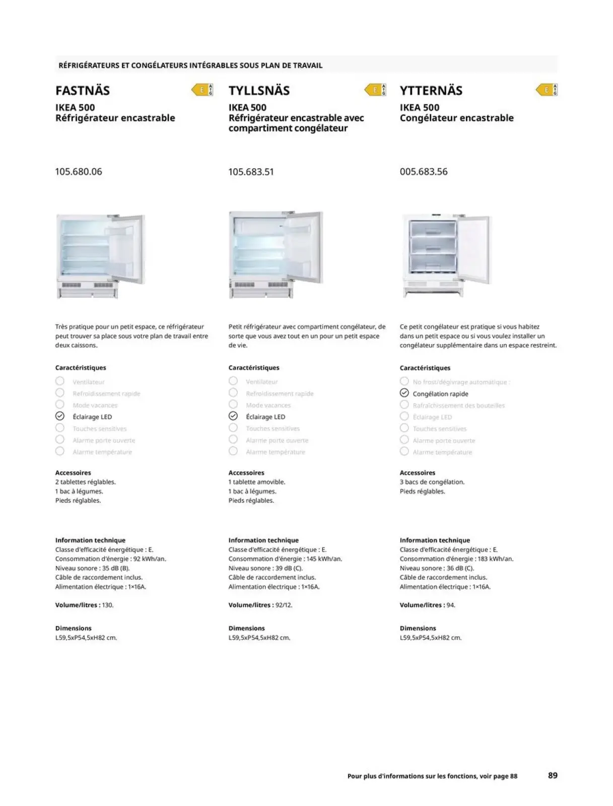 صفحة 89 ضمن دليل شراء الأجهزة المنزلية في ايكيا فرنسا