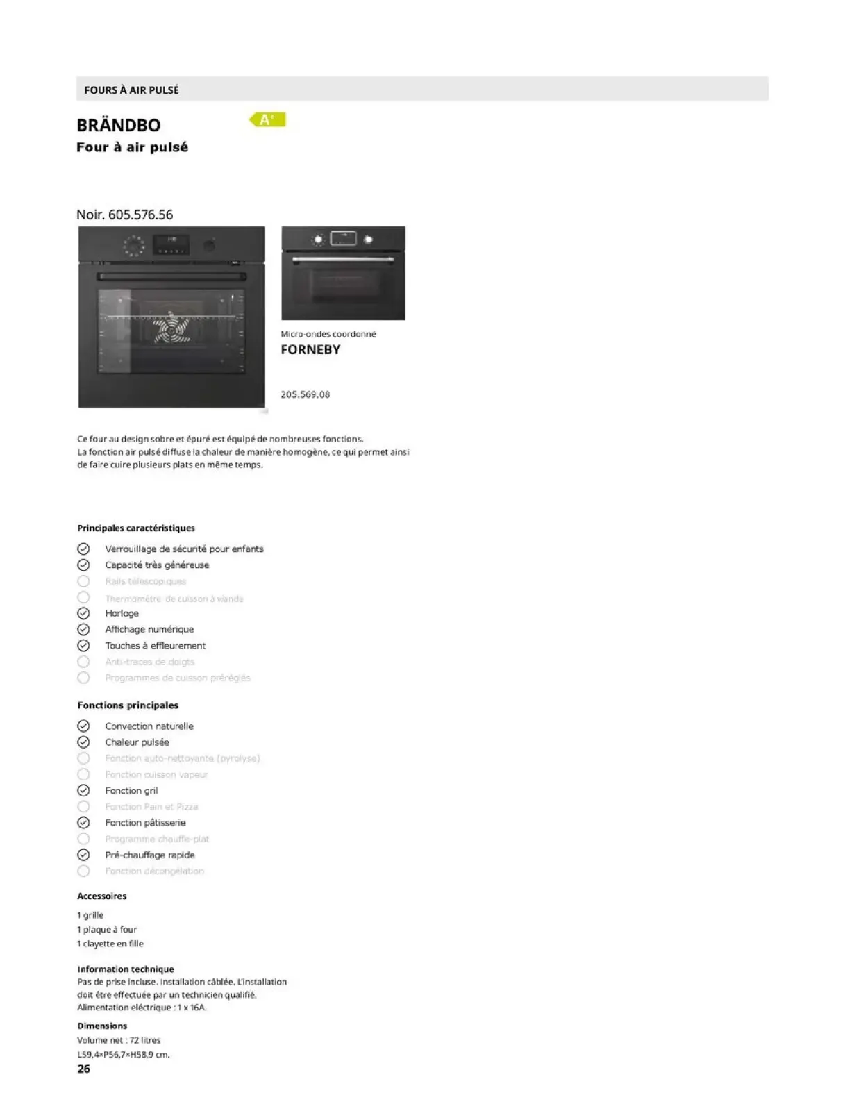 صفحة 26 ضمن دليل شراء الأجهزة المنزلية في ايكيا فرنسا