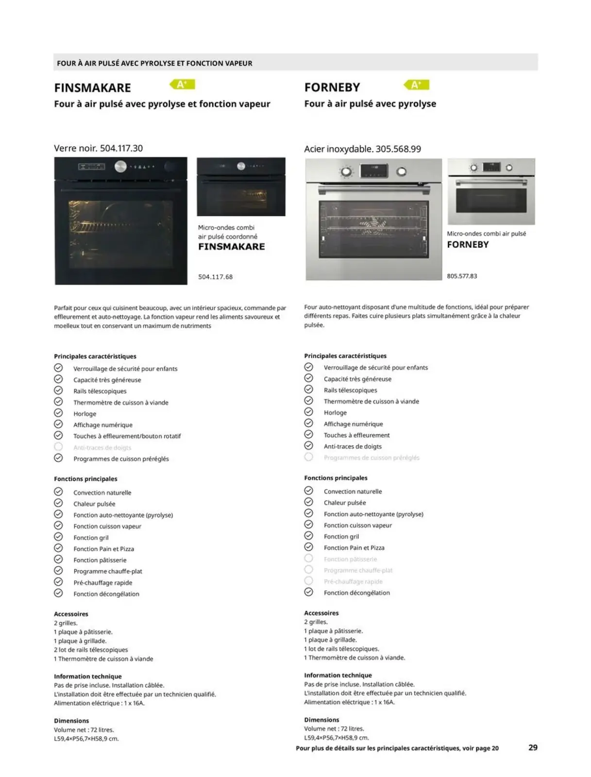 صفحة 29 ضمن دليل شراء الأجهزة المنزلية في ايكيا فرنسا