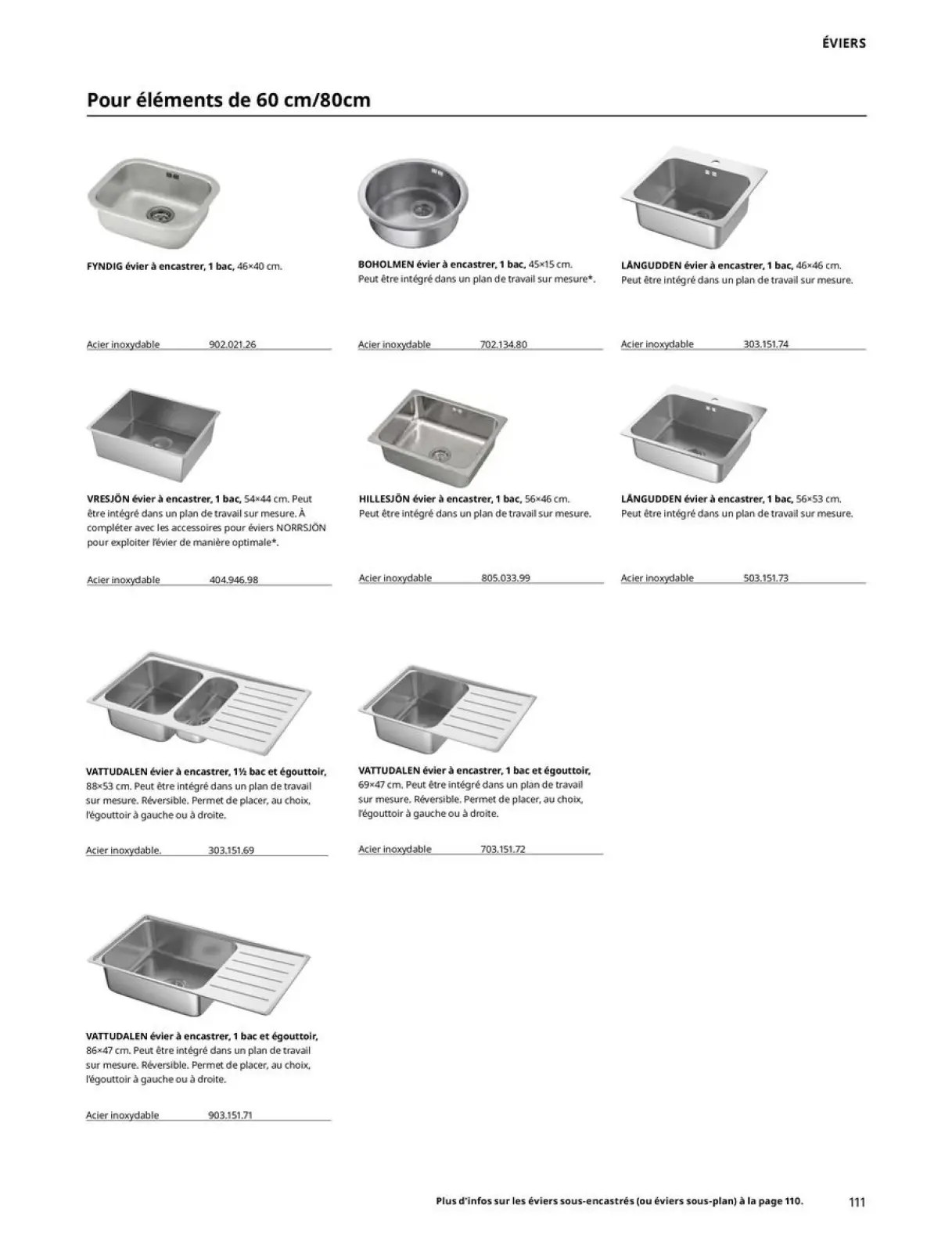 صفحة 111 ضمن دليل شراء المطابخ في ايكيا إسبانيا