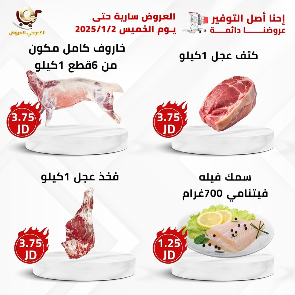 عروض محلات القدومي الأردن من 31 ديسمبر حتى 2 يناير 2025 العرض الأقوى