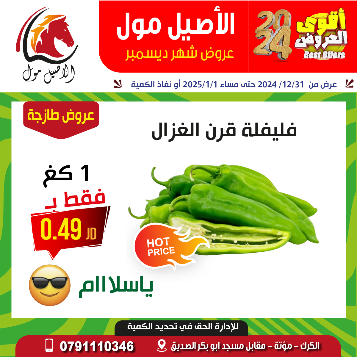 Al Aseel Mall Jordan Offers from 31 December to 1 January 2025 Best Deals