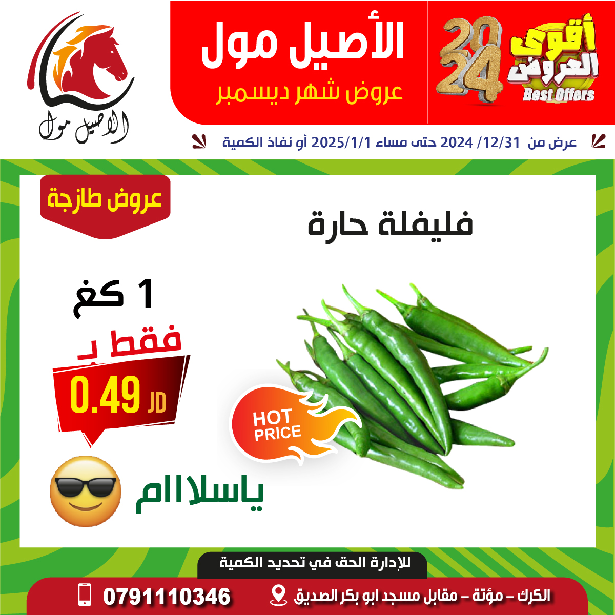 Al Aseel Mall Jordan Offers from 31 December to 1 January 2025 Best Deals