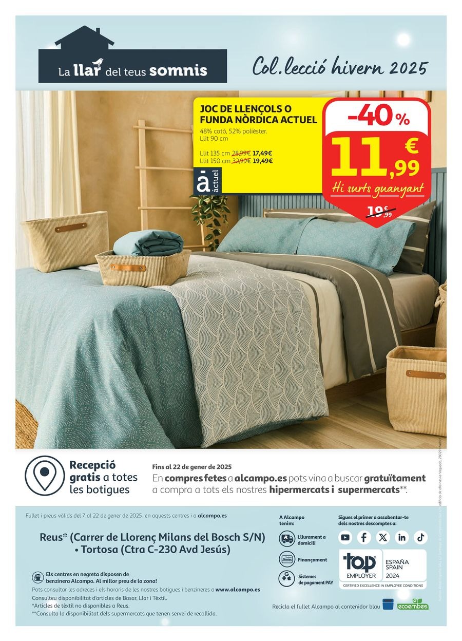 Ofertas de Ahorramas España de 7 a 22 enero 2025 Col.lecció hivern