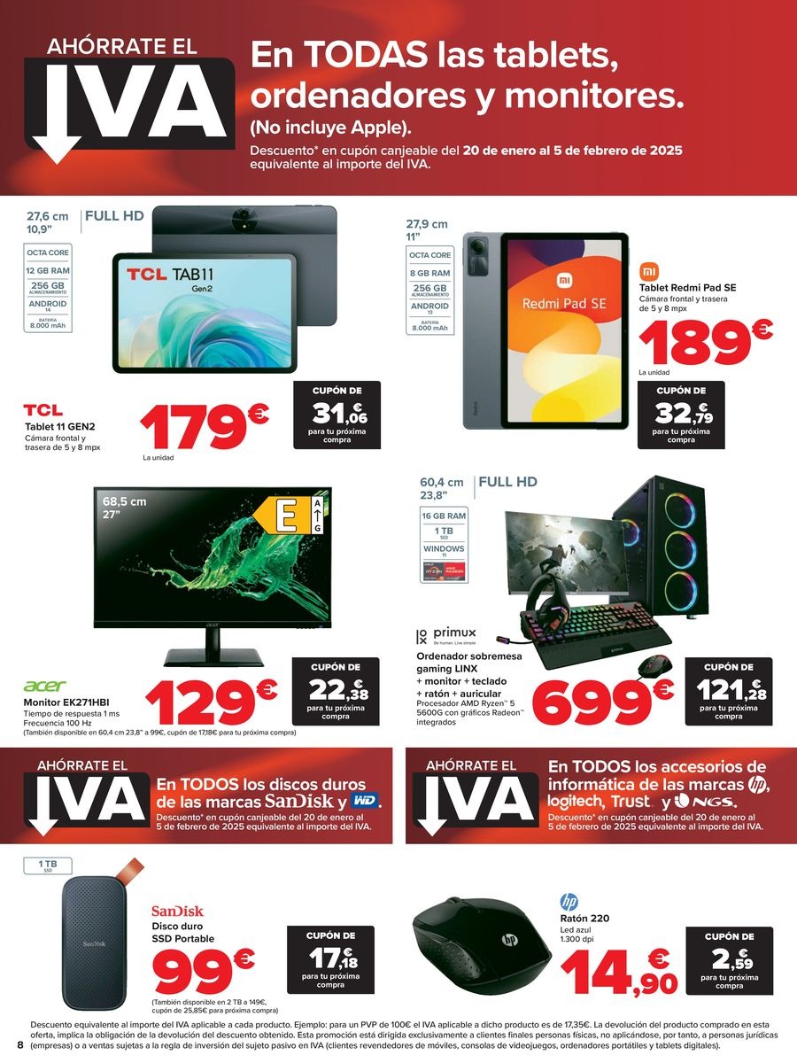 Ofertas de Carrefour España de 10 a 19 enero 2025 Ofertas SIN IVA