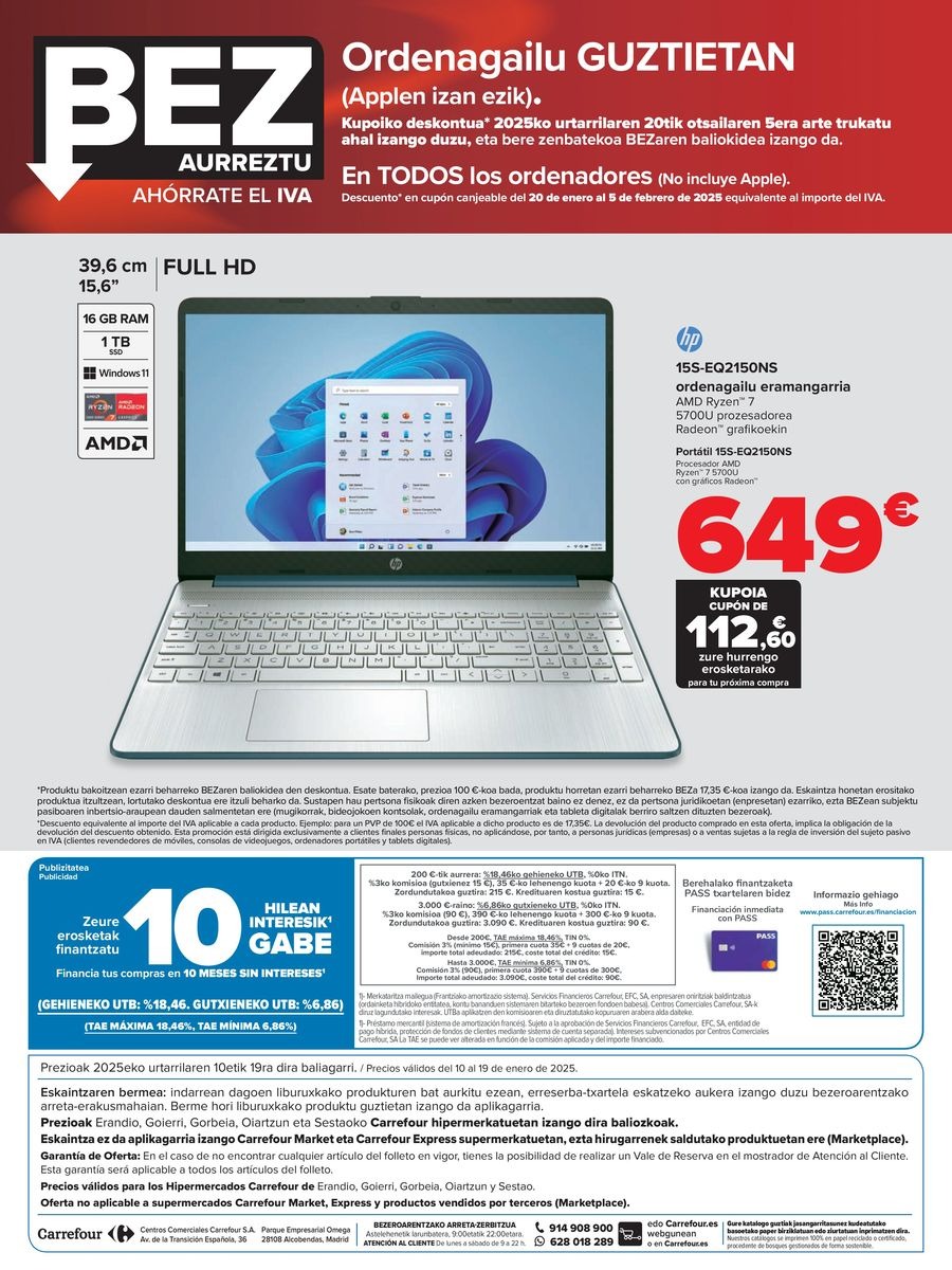 Ofertas de Carrefour España de 10 a 19 enero 2025 Ofertas SIN IVA